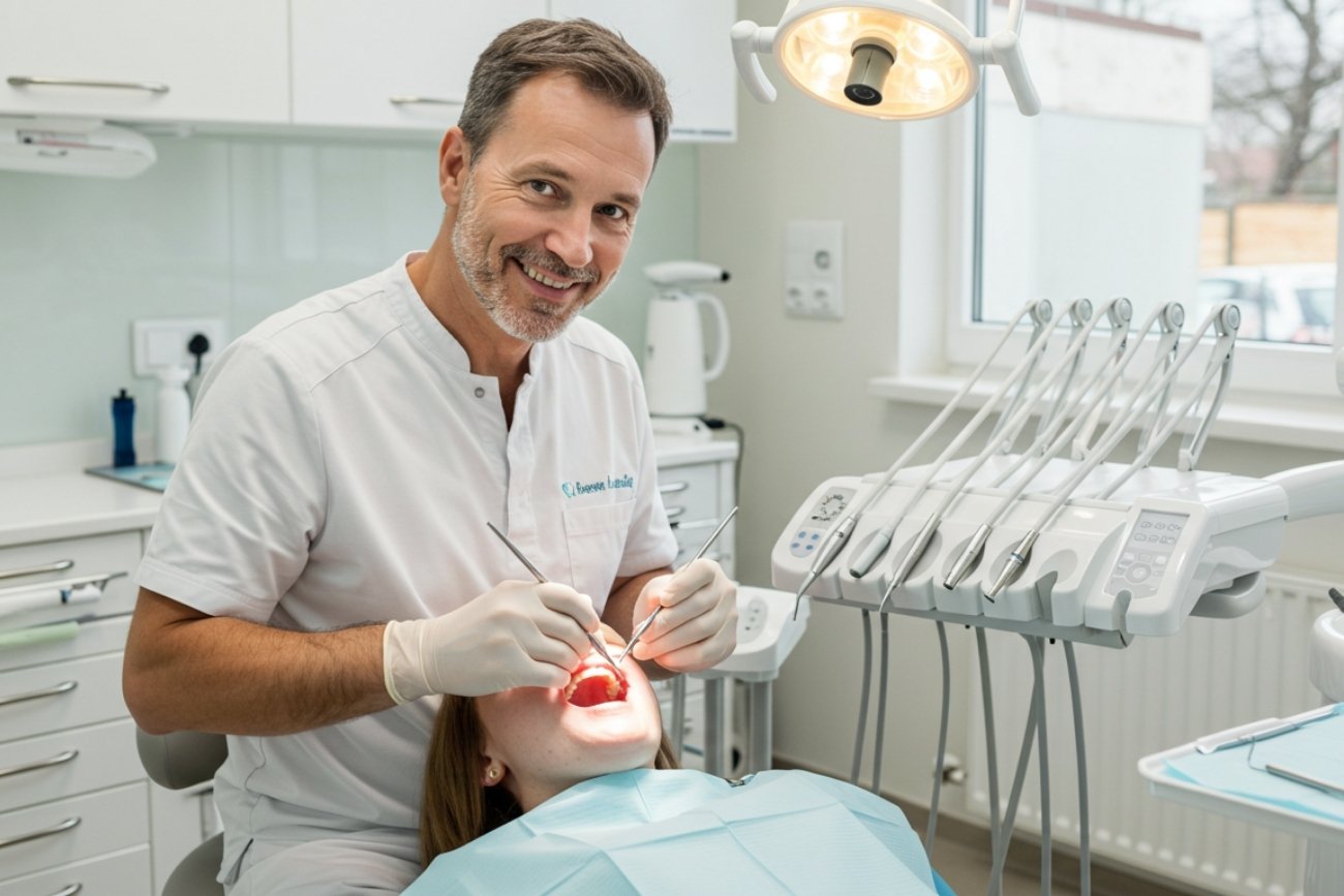 Visa EB-2 para dentistas trabajando en una clínica dental.